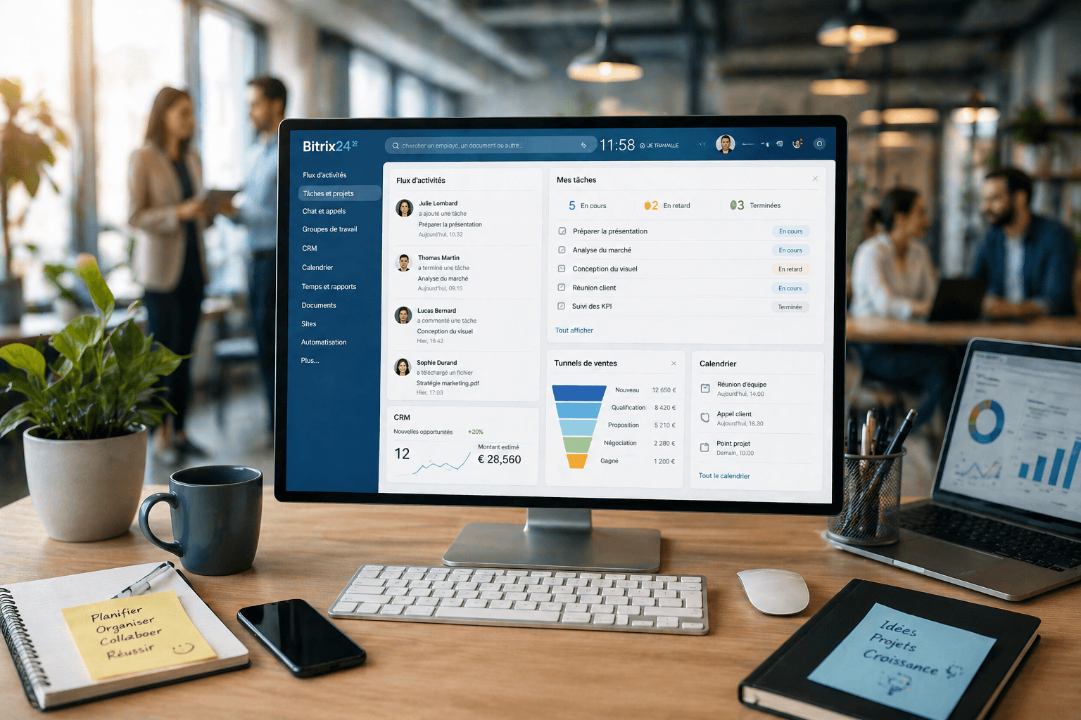 bitrix 24 tableau de bord